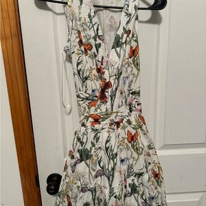 Floral Butterfly Print Dress